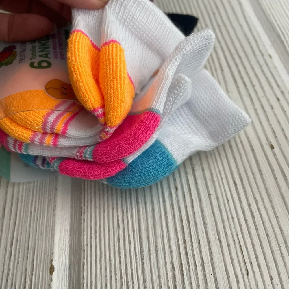 2 Packages Fruit of the Loom Girls Ankle Socks 12 Pr 6 - 18 MOS Size 1 1/2 - 4